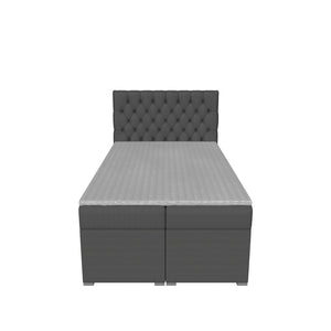 Čalúnená posteľ Celine 120x200, sivá, vr. matraca a topperu