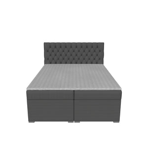 Čalúnená posteľ Celine 160x200, sivá, vr. matraca a topperu