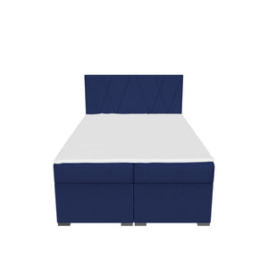 Čalúnená posteľ Kaya 140x200, modrá, vr. matraca a topperu