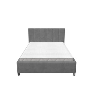 Čalúnená posteľ Valentina 160x200, šedá, vrátane roštu