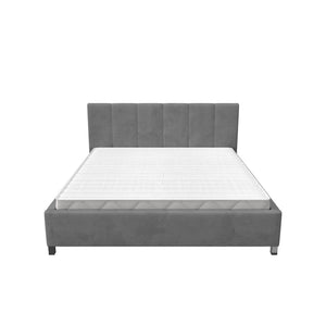 Čalúnená posteľ Valentina 180x200, sivá, vrátane roštu
