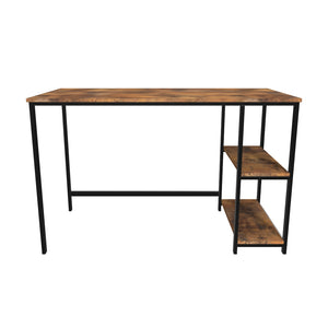 Písací stôl Pansy (hnedá, čierna, 120x75x60 cm)
