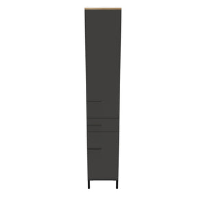 Kúpeľňová skrinka Linden vysoká (34x190x34 cm, dub / čierna)