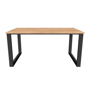 Jedálenský stôl Brick 160x76x90 cm (dub craft, čierna)