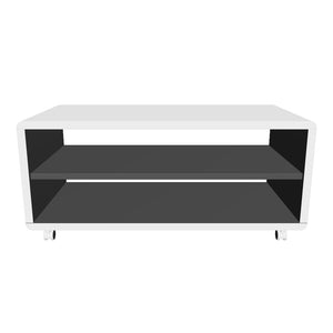 TV stolík Pouline (79x35x39 cm, biela, čierna)