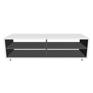 TV stolík Pouline (120x35x39 cm, biela, čierna)