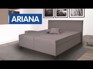 Čalúnená posteľ Ariana 180x200, sivá, vrátane matraca
