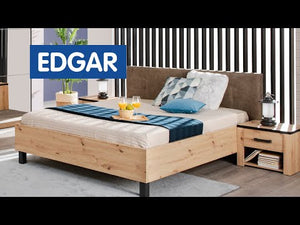 Drevená posteľ Edgar 160x200, dub, bez matraca