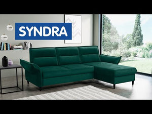 Rohová sedačka rozkladacia Syndra ľavý roh zelená