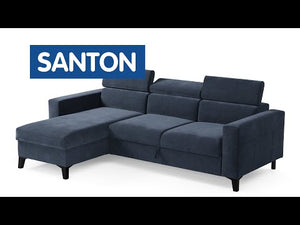 Rohová sedačka rozkladacia Santon pravý roh modrá
