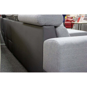 Rohová sedačka rozkladacia Matrix pravý roh sivá - II. akosť