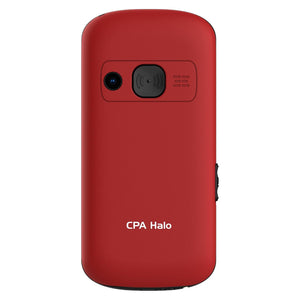 Tlačidlový telefón pre seniorov CPA Halo 21, červený