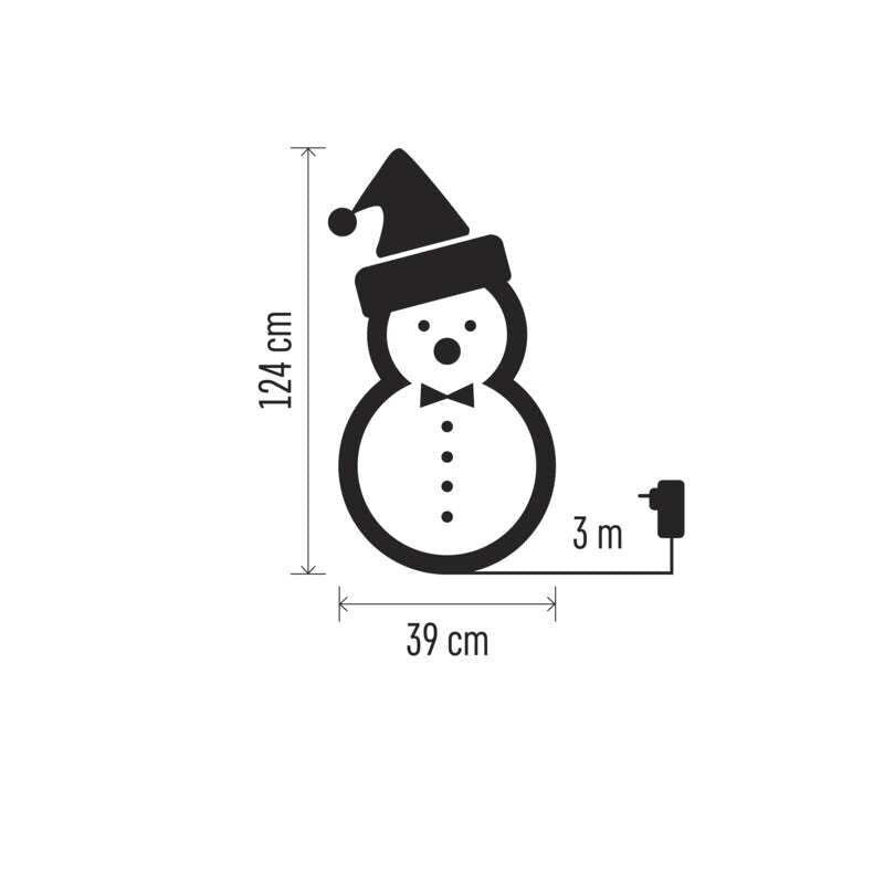 Vianočné snehuliak Emos DCFC01, studená biela, ratan, 124cm VYBALENÉ