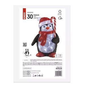 Vianočný LED tučniak Emos DCFC24, studená biela, 30,5 cm VYBALENÉ