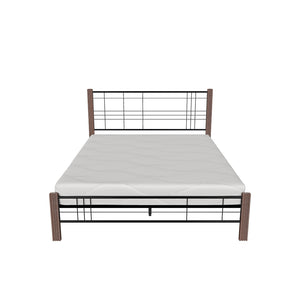 Kovová posteľ Vera 160x200, čerešňa, čierna, bez matraca