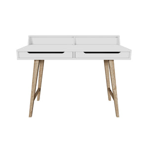 Písací stôl Rolef (biela, drevo)