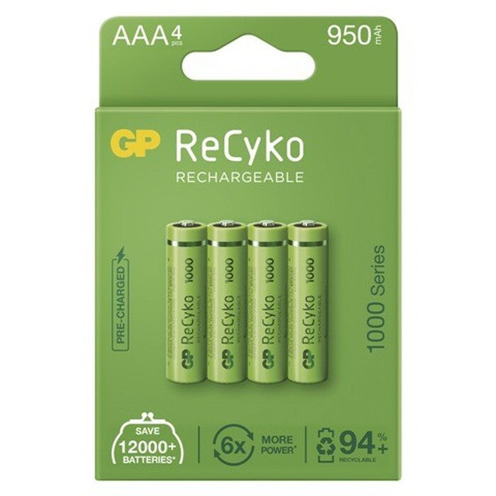 Nabíjacie batérie GP B21114 ReCyko, 1000mAh, AAA, 4ks