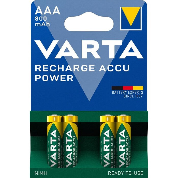 Nabíjacie batérie Varta, AAA, 800mAh, 4ks