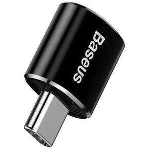 Baseus USB-A samica/USB Type-C samec redukcia 2.4A černá