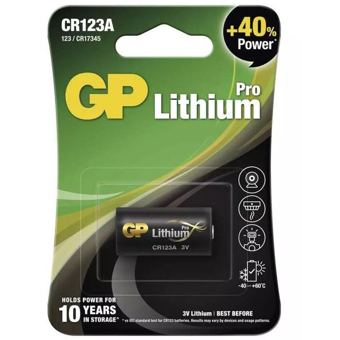 Batéria GP, lítiová CR123A, 1 ks