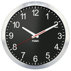 Nástenné hodiny Fysic FK105, analógové, čierne