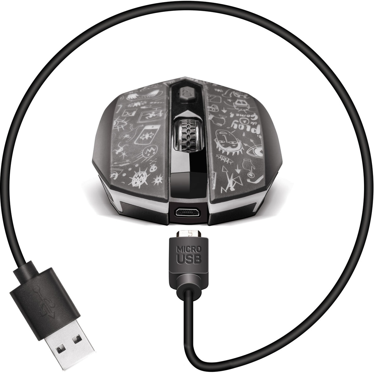 Bezdrôtová herná myš Connect IT Doodle II (CMO-3510-BK)