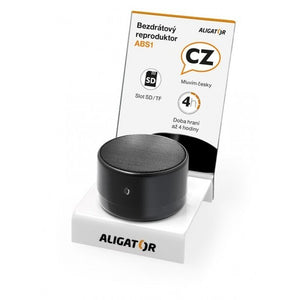 Bezdrôtový reproduktor Aligator ABS1, micro SD, AUX, 5W, čierna