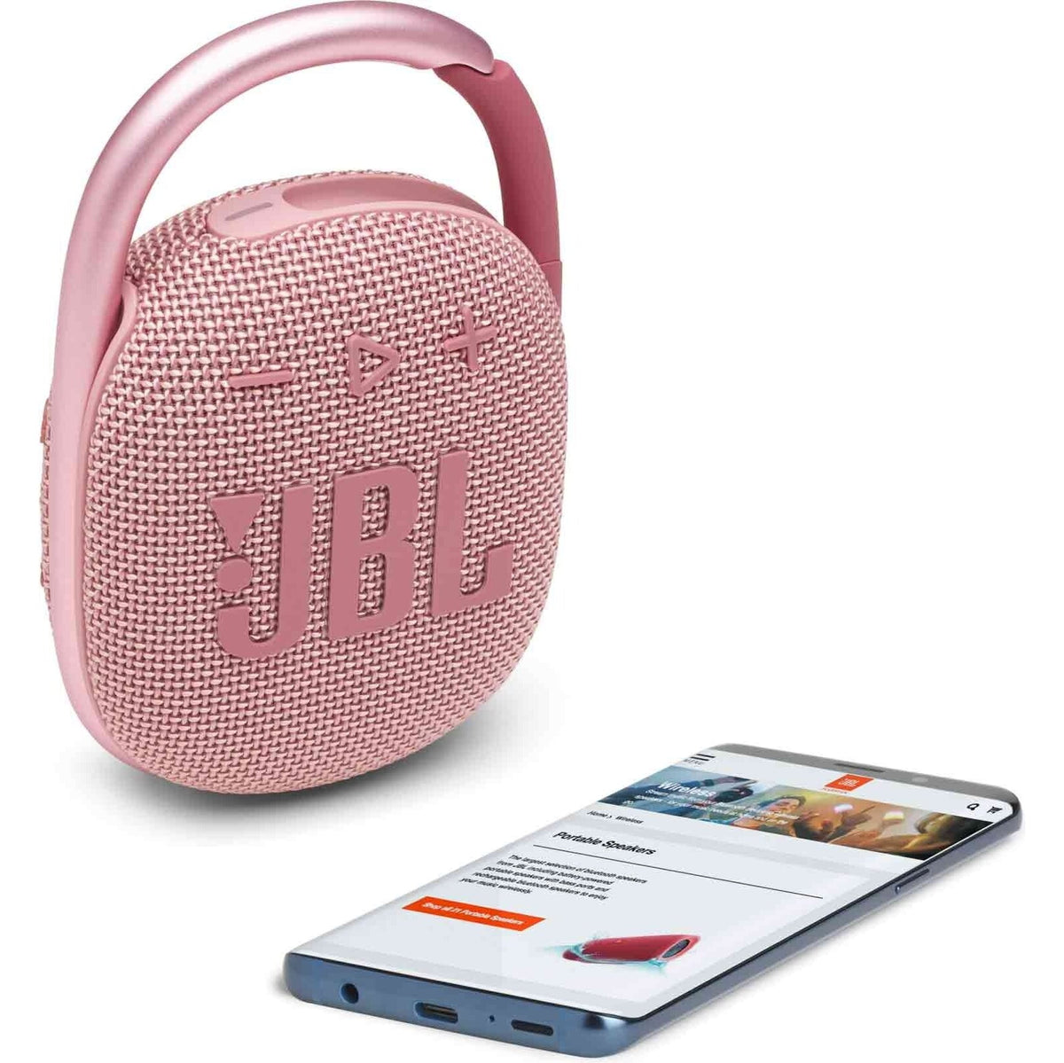 Bluetooth reproduktor JBL Clip 4, ružový