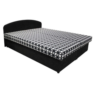 Čalúnená posteľ Anja 160x200, čierna, vrátane matraca