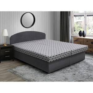 Čalúnená posteľ Anja 160x200, sivá, vrátane matraca