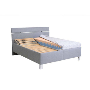 Čalúnená posteľ Anne 180x200, sivá, vrátane matraca - II. akosť