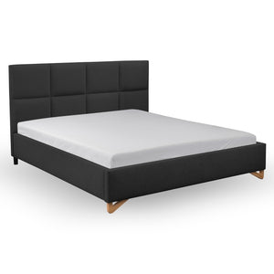 Čalúnená posteľ Avesta 160x200, čierna, bez matraca