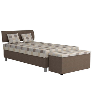 Čalúnená posteľ George 120x200, hnedá, vrátane matraca