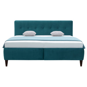 Čalúnená posteľ Lilie 160x200 zelená, bez matraca