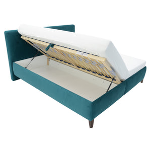 Čalúnená posteľ Lilie 160x200 zelená, bez matraca