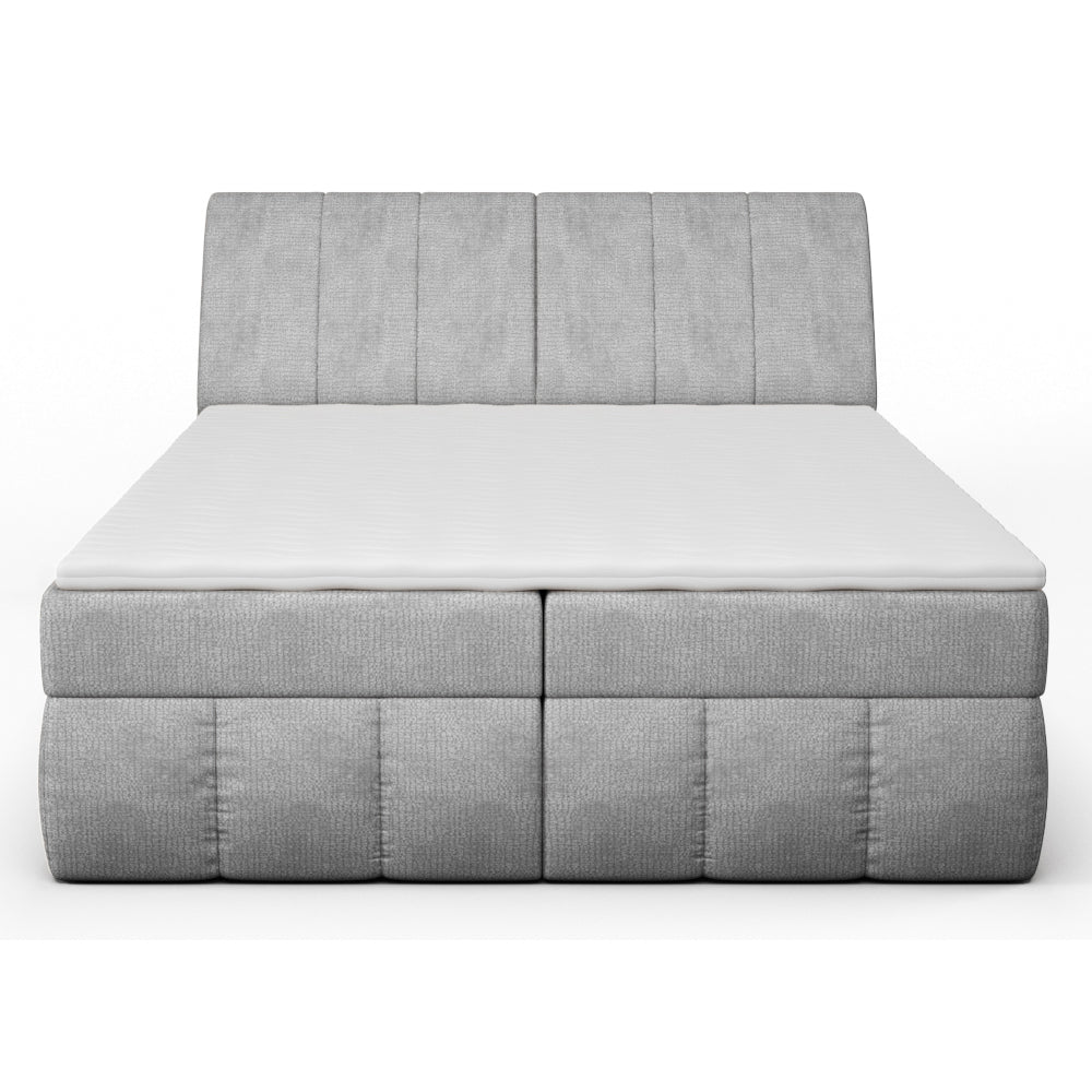 Čalúnená posteľ Lorel 160x200, sivá, vr. matraca a topera