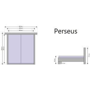 Čalúnená posteľ Perseus 180x200,vrátane matracov,pol. roštu a úp