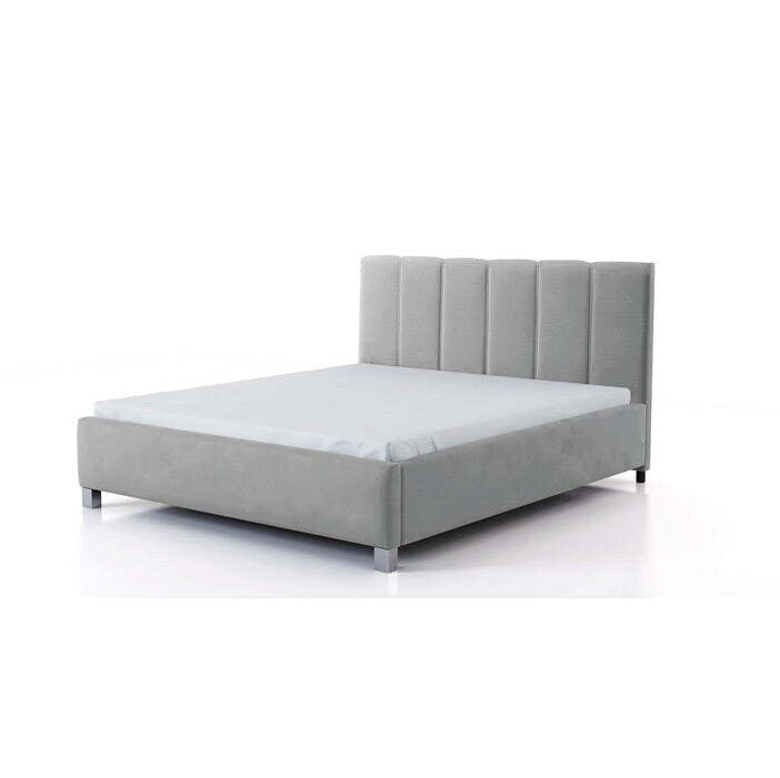 Čalúnená posteľ Valentina 180x200, sivá, bez matraca
