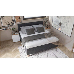 Čalúnená posteľ Victoria 180x200, sivá, bez matraca