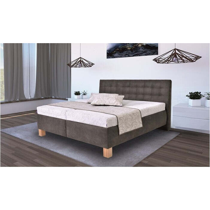 Čalúnená posteľ Victoria 180x200, sivá, bez matraca - II. akosť