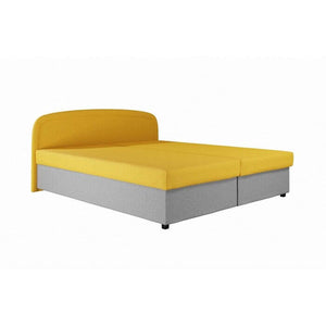 Čalúnená posteľ Zofie 160x200, žltá, vrátane matraca