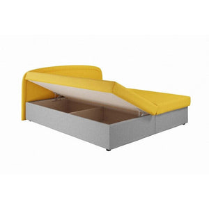 Čalúnená posteľ Zofie 160x200, žltá, vrátane matraca