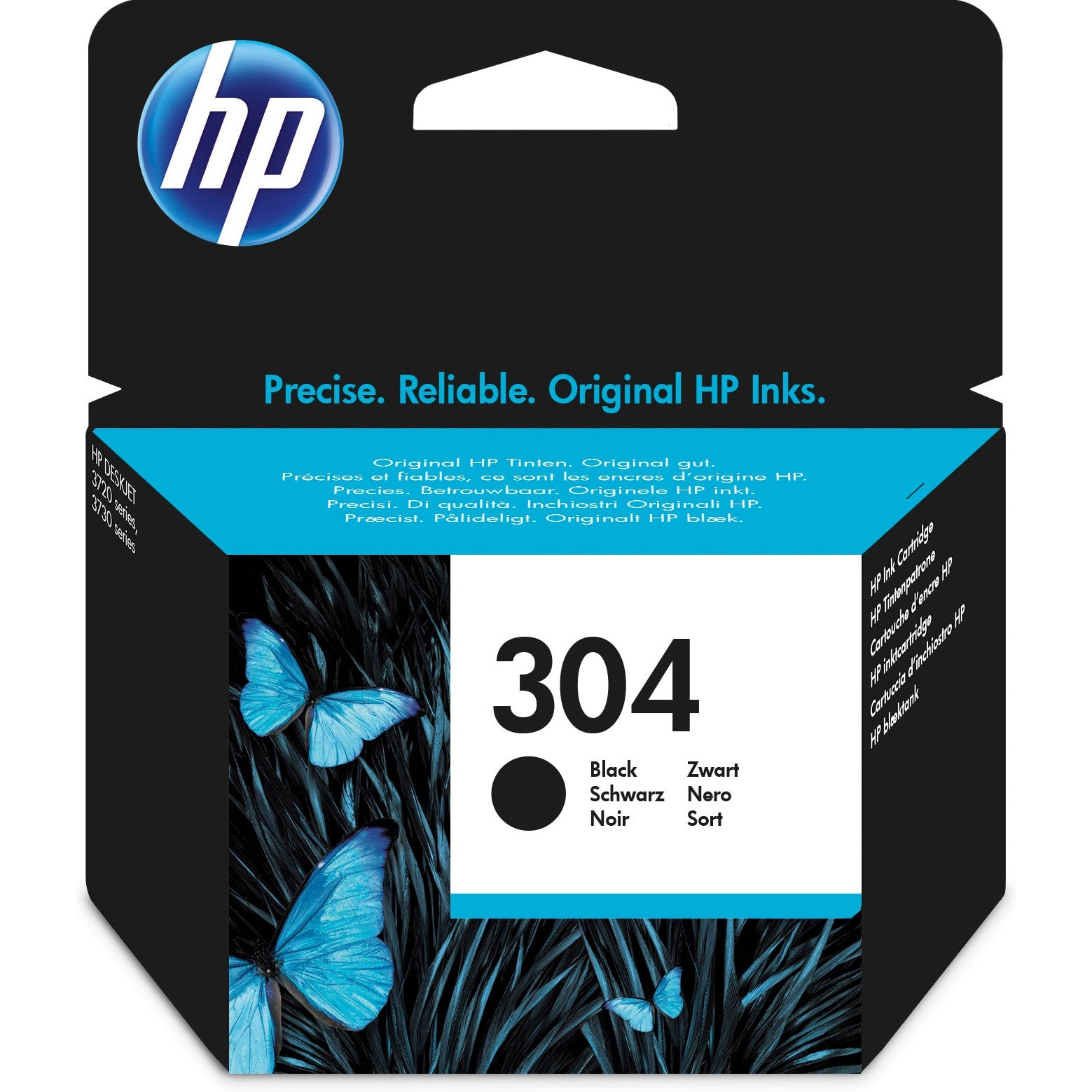 Cartridge HP N9K06AE, 304, čierna