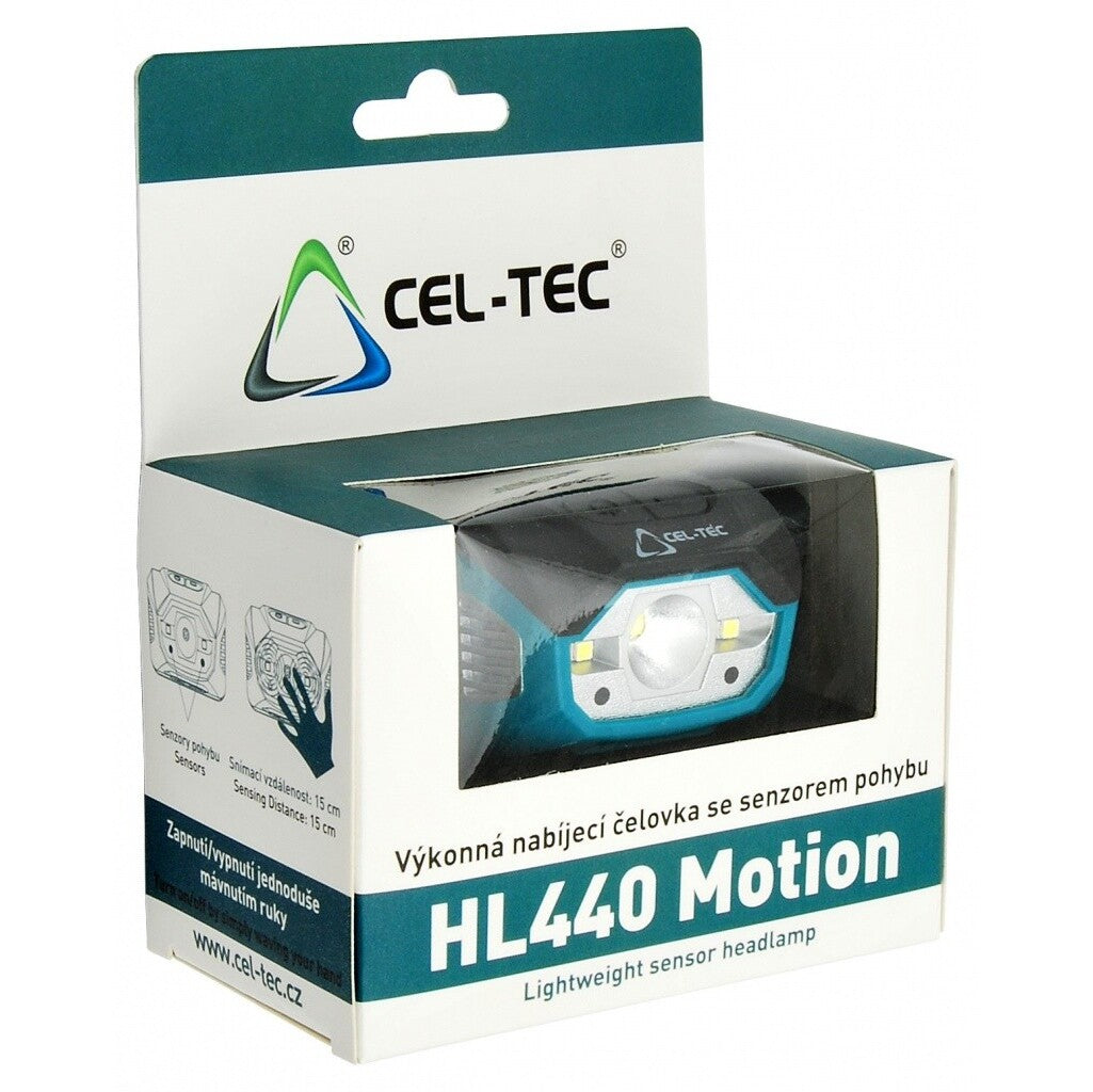 Čelovka s pohybovým senzorom CEL-TEC HL440, nabíjacie