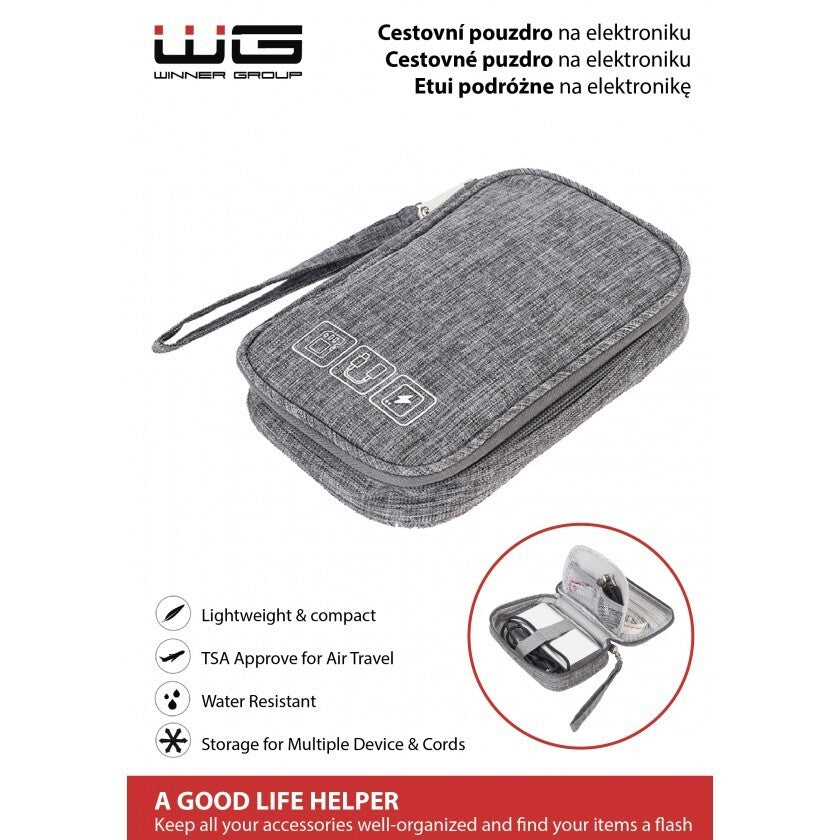 Cestovné puzdro na elektroniku a príslušenstvo WG2, šedá