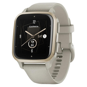 Chytré hodinky Garmin Venu SQ 2 Music, zlatá + béžový remienok