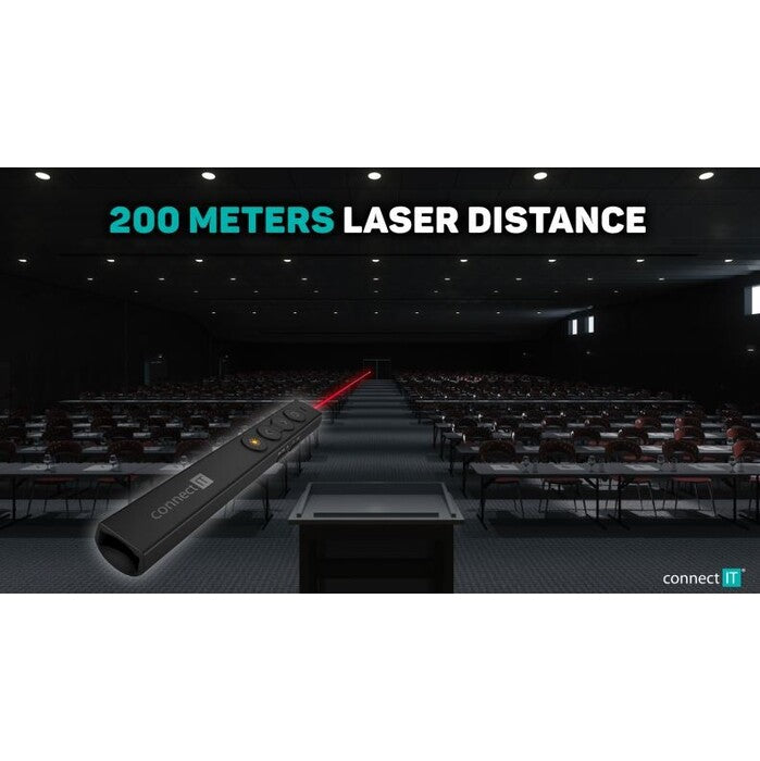 CONNECT IT laserové ukazovátko (AAA batérie), ČIERNE