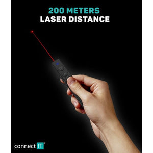 CONNECT IT laserové ukazovátko rechargeable, ČIERNE