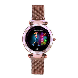Dámske smart hodinky Immax SW12, magnetický remienok, ružová
