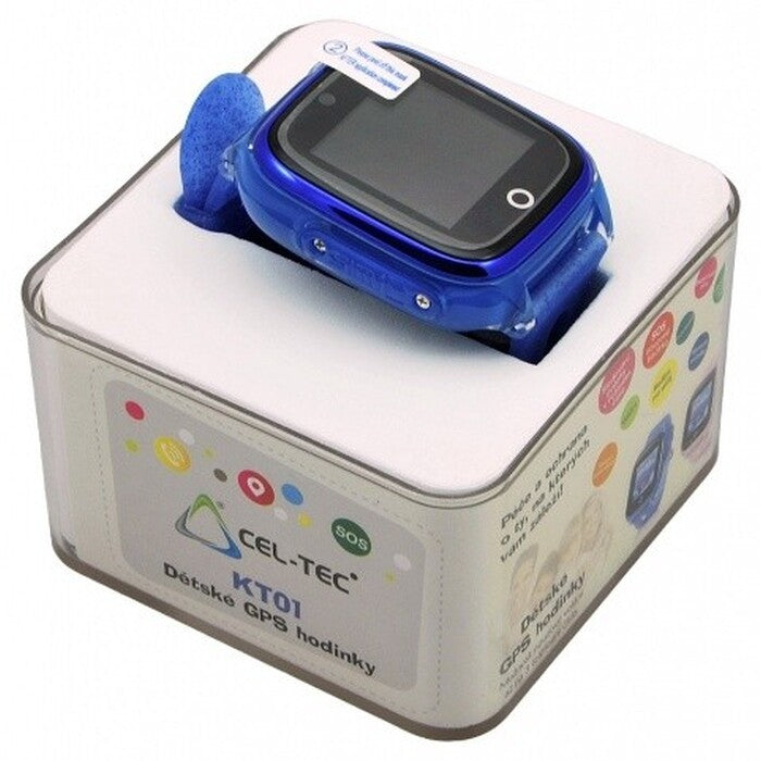 Detské smart hodinky Cel-tec Kids 01 s lokátorom GPS, modrá